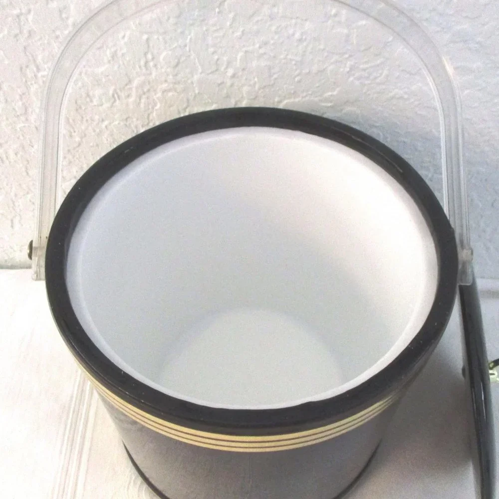 Vintage Faux Green & Black Marble Ice Bucket